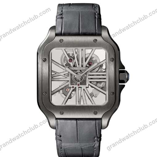 Super Clone Cartier Santos Large Skeleton WHSA0009 39mm