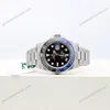 Super Clone Rolex GMT-Master II 126710BLNR “Batman” — on leather display