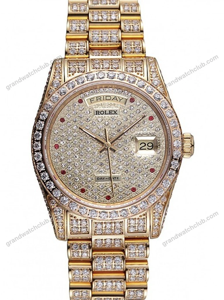 Super Clone Rolex Day-Date Diamond Dial 621615 37 mm