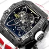 Super Clone Richard Mille RM 35-01 Rafael Nadal Carbon Fiber Velcro Strap — dial close-up