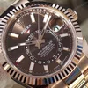 Super Clone Rolex Sky-Dweller Chocolate Dial 336935 — case and bezel