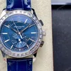 Super Clone Patek Philippe Complications 5961P-001 40mm Blue Dial Steel — dial close-up