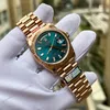 Super Clone Rolex Day-Date Blue-Green Diamond Dial 128235-0085 36 mm — clasp and links
