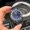 Super Clone Hublot Classic Fusion Ceramic 42mm Blue Dial JJZ Base — case and bezel