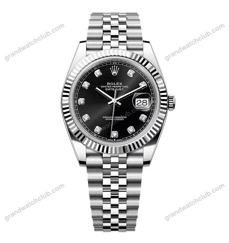 Super Clone Rolex Datejust Black Diamond Dial 126334-0012 41 mm
