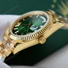 Super Clone Rolex Day-Date Green Ombré Dial 228238-0069 40 mm — movement / caseback view