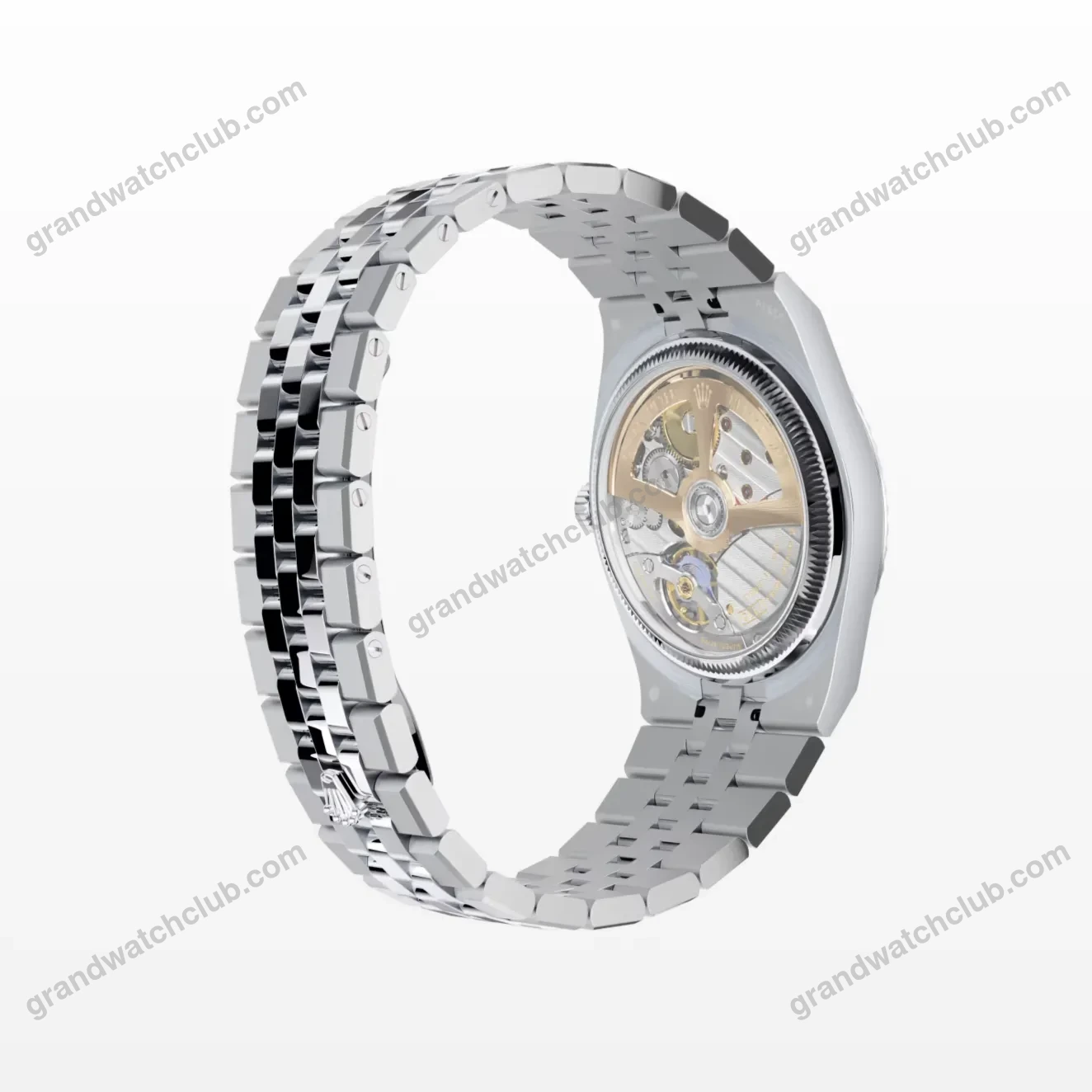 Super Clone Rolex Land-Dweller 36 mm Ice Blue Dial (2025) — clasp and links
