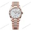 Super Clone Rolex Day-Date White Mother-of-Pearl Diamond Dial 128235-0078 36 mm