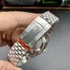 Super Clone Rolex Datejust Silver Roman Diamond Dial 126234-0029 36 mm — on leather display