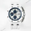 Super Clone Audemars Piguet Royal Oak Offshore Chronograph Ceramic 26402CB 44mm White Dial – — dial close-up