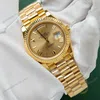 Super Clone Rolex Day-Date Roman Champagne Dial 228238 40 mm β dial close-up