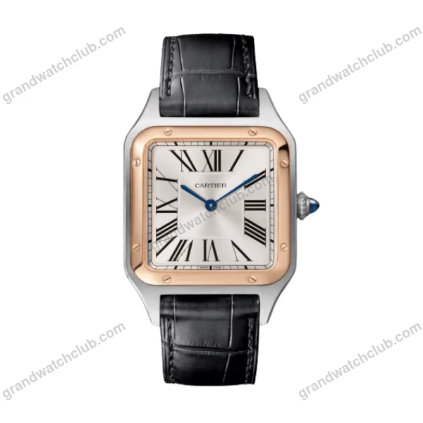 Super Clone Cartier Santos-Dumont 43.5mm W2SA0011 43.5mm x 31.4mm Demi Rose Gold
