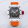 Super Clone Richard Mille RM 35-01 Richard Mille Rafa Cacbon NTPT Orange Strap 42mm — dial close-up