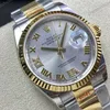 Super Clone Rolex Datejust Silver Roman Diamond Dial 126233-0032 36 mm — bracelet detail