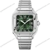 Super Clone Cartier Santos De Cartier Medium Green WSSA0061 35.5mm