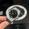 Super Clone Hublot Classic Fusion 40mm Leather Strap Steel — case and bezel