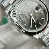 Super Clone Rolex Day-Date Grey Stick Tapestry Dial 228239-0002 40 mm — side profile