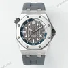 Super Clone Audemars Piguet Royal Oak Offshore Diver 15720ST 42mm Stainless Steel Grey Dial — dial close-up