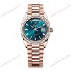 Super Clone Rolex Day-Date Blue-Green Diamond Dial 128395tbr-0032 36 mm