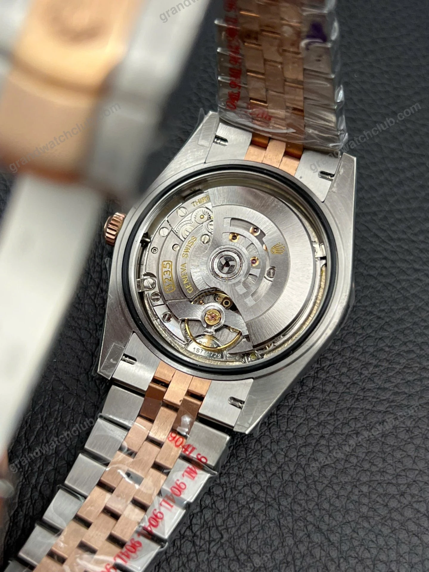 Super Clone Rolex Datejust Mother of Pearl Dial 126231-0021 36 mm β on leather display