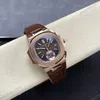 Super Clone Patek Philippe Nautilus 5980R-001 40.5mm Chronograph Rose Gold — movement / caseback view