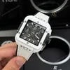 Super Clone Hublot Square Bang Unico 821.HX.0170.RX 821HX0170RX 42mm White Dial Ceramic — dial close-up