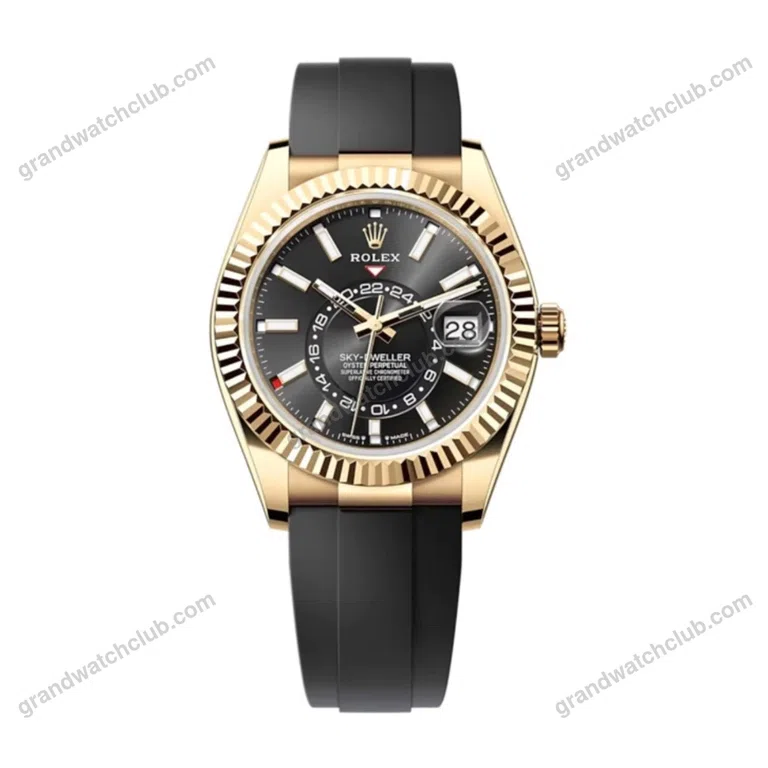 Super Clone Rolex Sky-Dweller Bright black Dial 336238