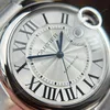 Super Clone Cartier 40mm Steel — side profile
