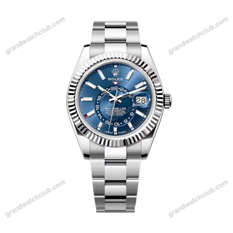 Super Clone Rolex Sky-Dweller Bright blue Dial 336934 Oyster
