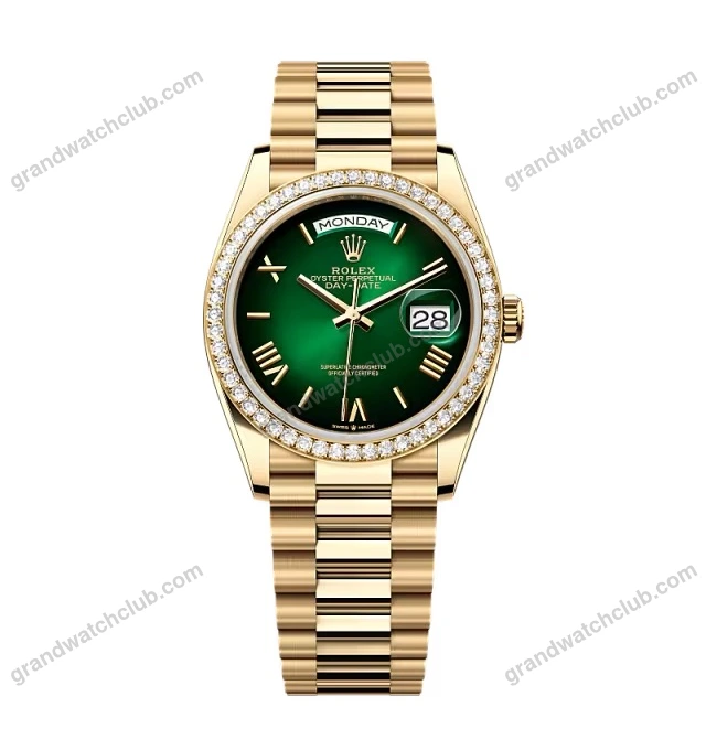 Super Clone Rolex Day-Date Green Ombré Dial 128348rbr-0068 36 mm