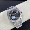 Super Clone Audemars Piguet Royal Oak 15407ST.OO 41mm Skeleton Dial Steel V3 Base — movement / caseback view