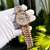Super Clone Rolex Day-Date Diamond-Paved Dial 128395tbr-0008 36 mm — side profile