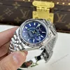 Super Clone Rolex Sky-Dweller Bright blue Dial 336934 Jubilee — bracelet detail