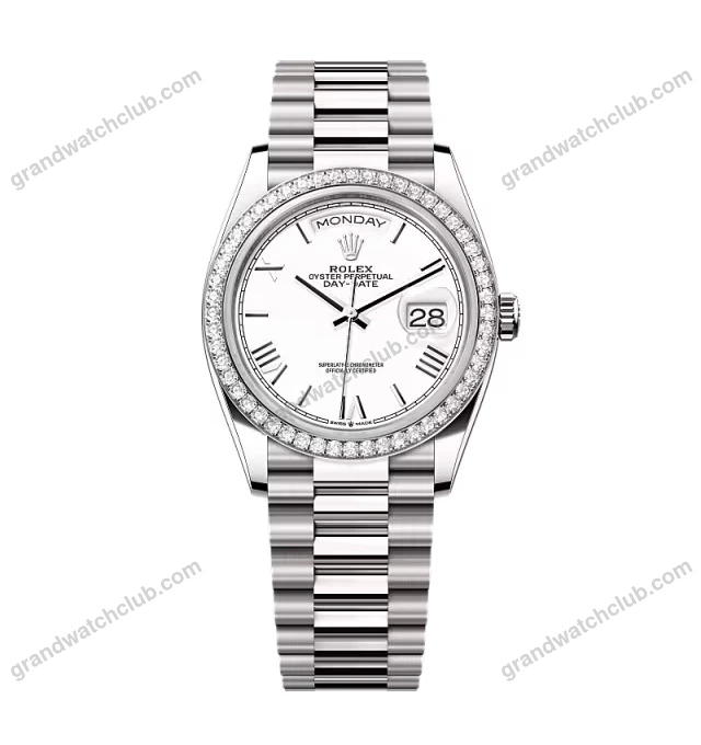 Super Clone Rolex Day-Date White Dial 128349rbr-0043 36 mm