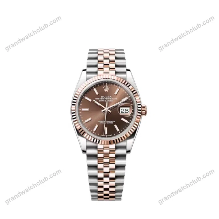 Super Clone Rolex Datejust Chocolate Dial 126231 Jubilee 36 mm