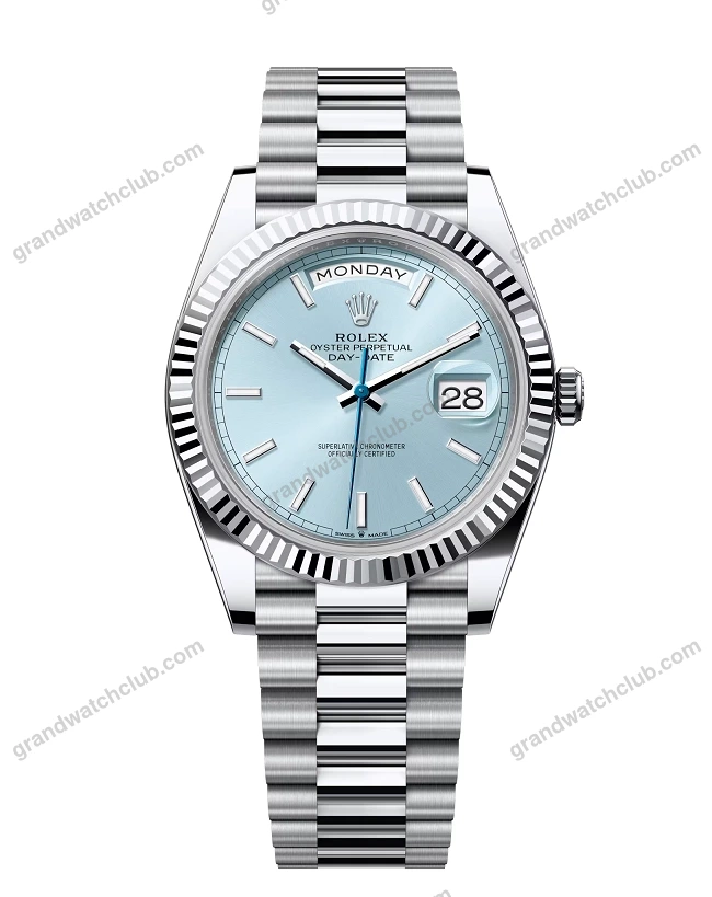 Super Clone Rolex Day-Date Ice blue Dial 228236 40 mm