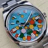 Super Clone Rolex Oyster Perpetual Turquoise Dial 124300 41 mm — dial close-up