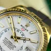 Super Clone Rolex Sky-Dweller Intense white Dial 336238 β on leather display