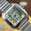 Super Clone Cartier Santos Large Skeleton WHSA0028 39mm — side profile