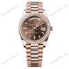 Super Clone Rolex Day-Date Chocolate Diamond Dial 228345rbr-0006 40 mm