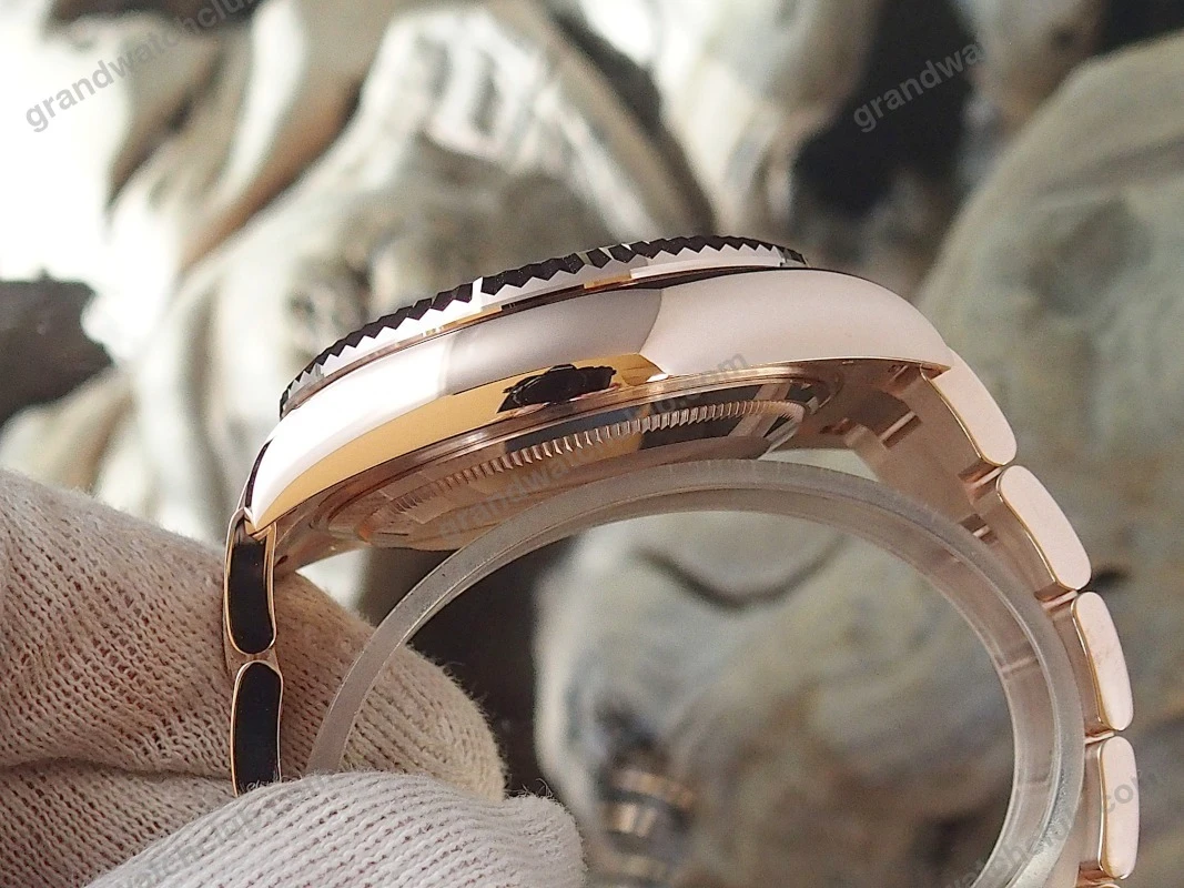 Super Clone Rolex Sky-Dweller Chocolate Dial 336935 — side profile