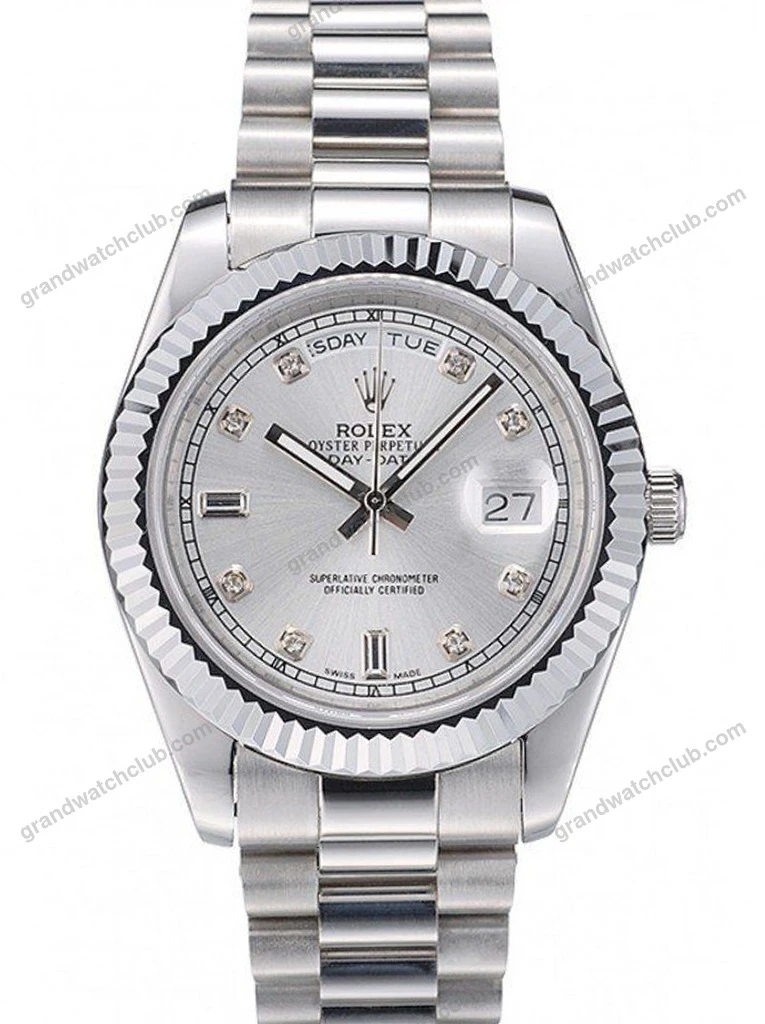 Super Clone Rolex Day-Date Silver Dial 41995 40 mm