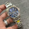 Super Clone Rolex Sky-Dweller Bright blue Dial 336934 Oyster β dial close-up