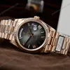 Super Clone Rolex Day-Date Slate Ombré Dial 228235-0055 40 mm — dial close-up