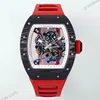 Super Clone Richard Mille RM 55 Richard Mille DARK-NTPT 42mm Carbon Tinh Chỉnh — dial close-up
