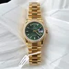 Super Clone Rolex Day-Date Bright Green Diamond Dial 128398tbr-0035 36 mm — dial close-up