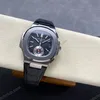 Super Clone Patek Philippe Nautilus Chronograph 5980/1A-014 40.5mm Black Dial with Leather Strap — view 10