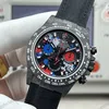 Super Clone Rolex Cosmograph Daytona DIW Carbon Graffiti Red Blue 116500LN – Swiss SuperClone - photo 7