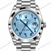 Super Clone Rolex Day-Date 40 Ice Blue Arabic Dial 228206 President – Swiss SuperClone