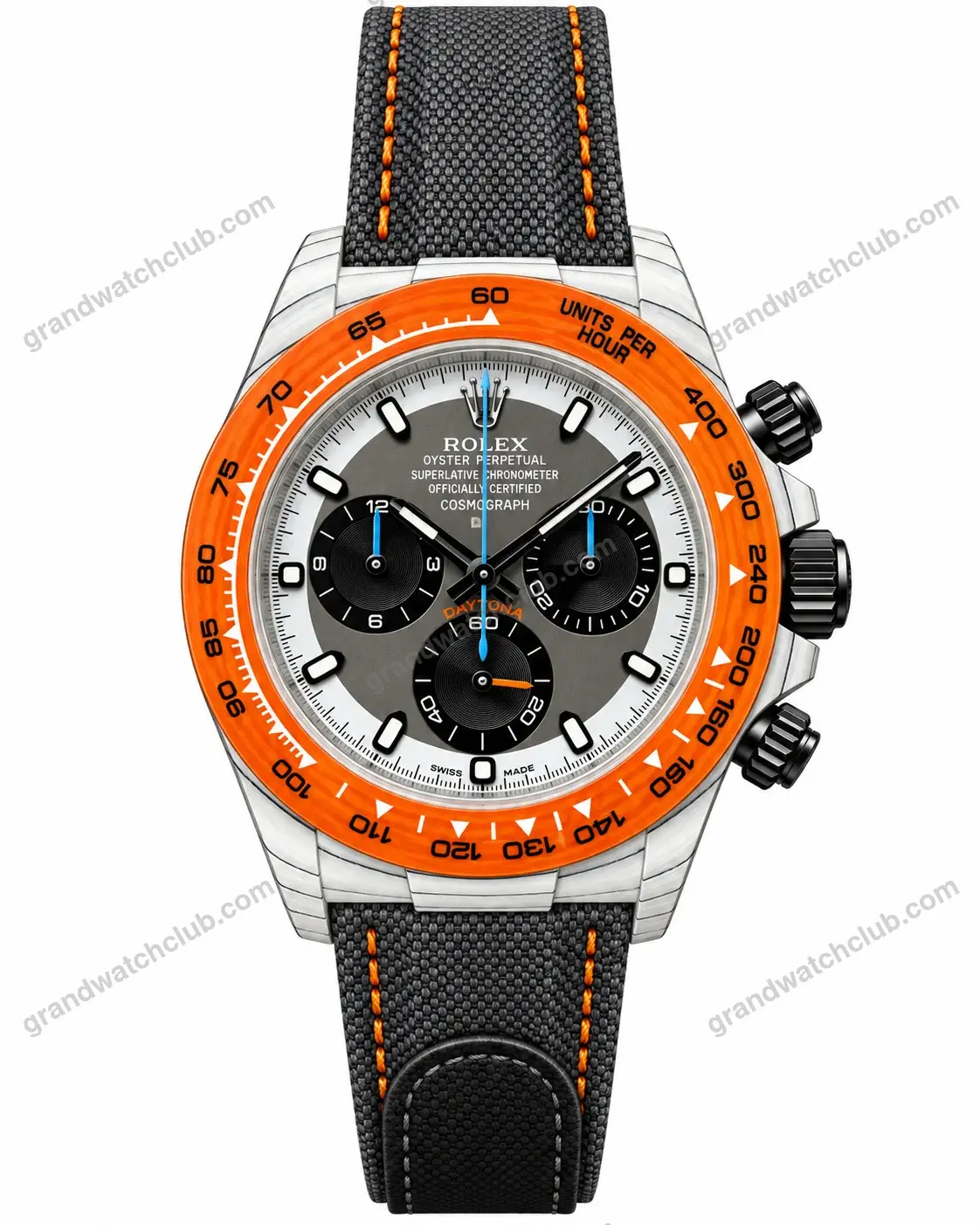 Super Clone Rolex Cosmograph Daytona DIW Avia Grey Orange 116500LN – Swiss SuperClone